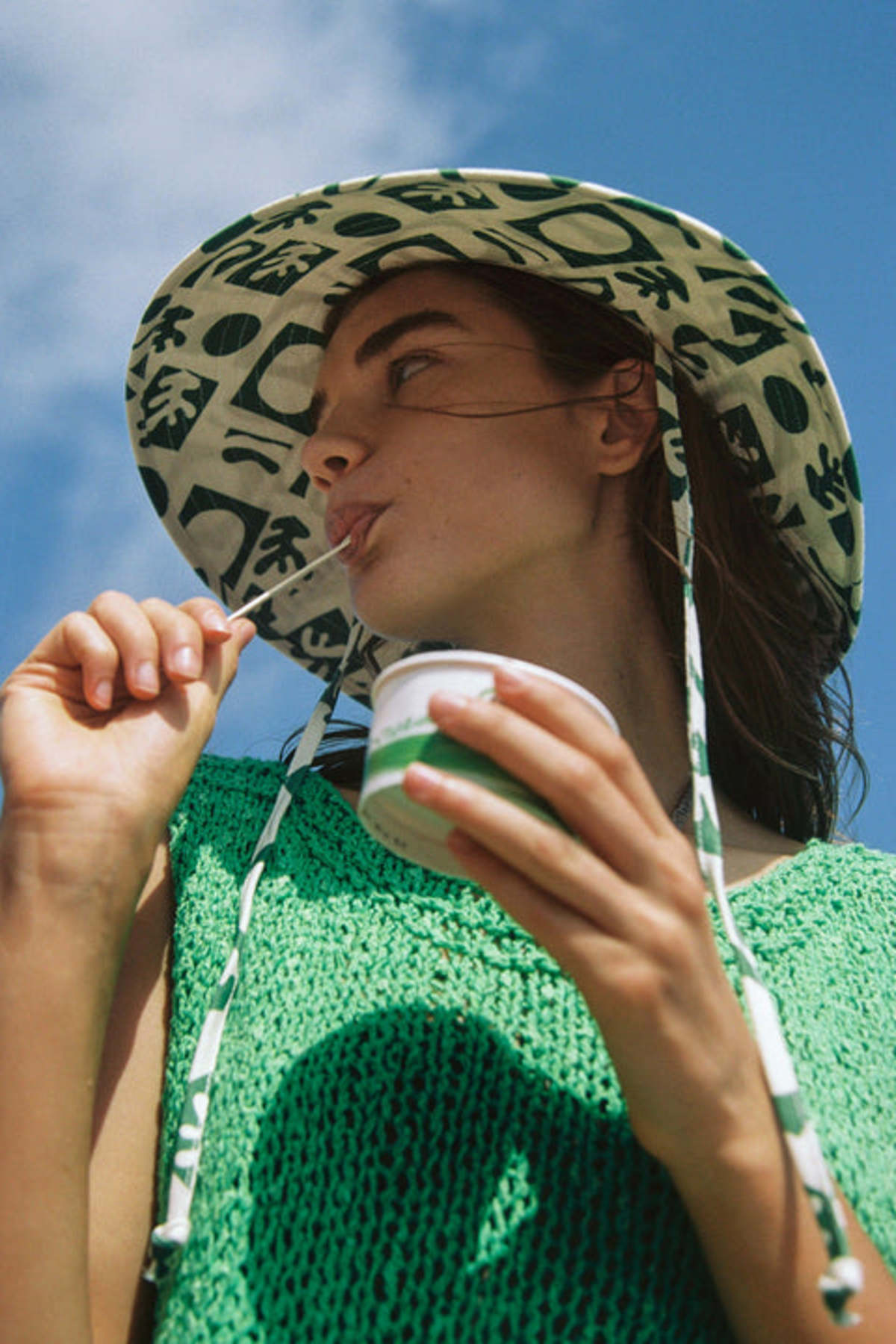Lack of Color Formes Holiday Bucket S/M Holiday Bucket - Cotton Bucket Hat in Pink | Lack of Color [US] main image 2
