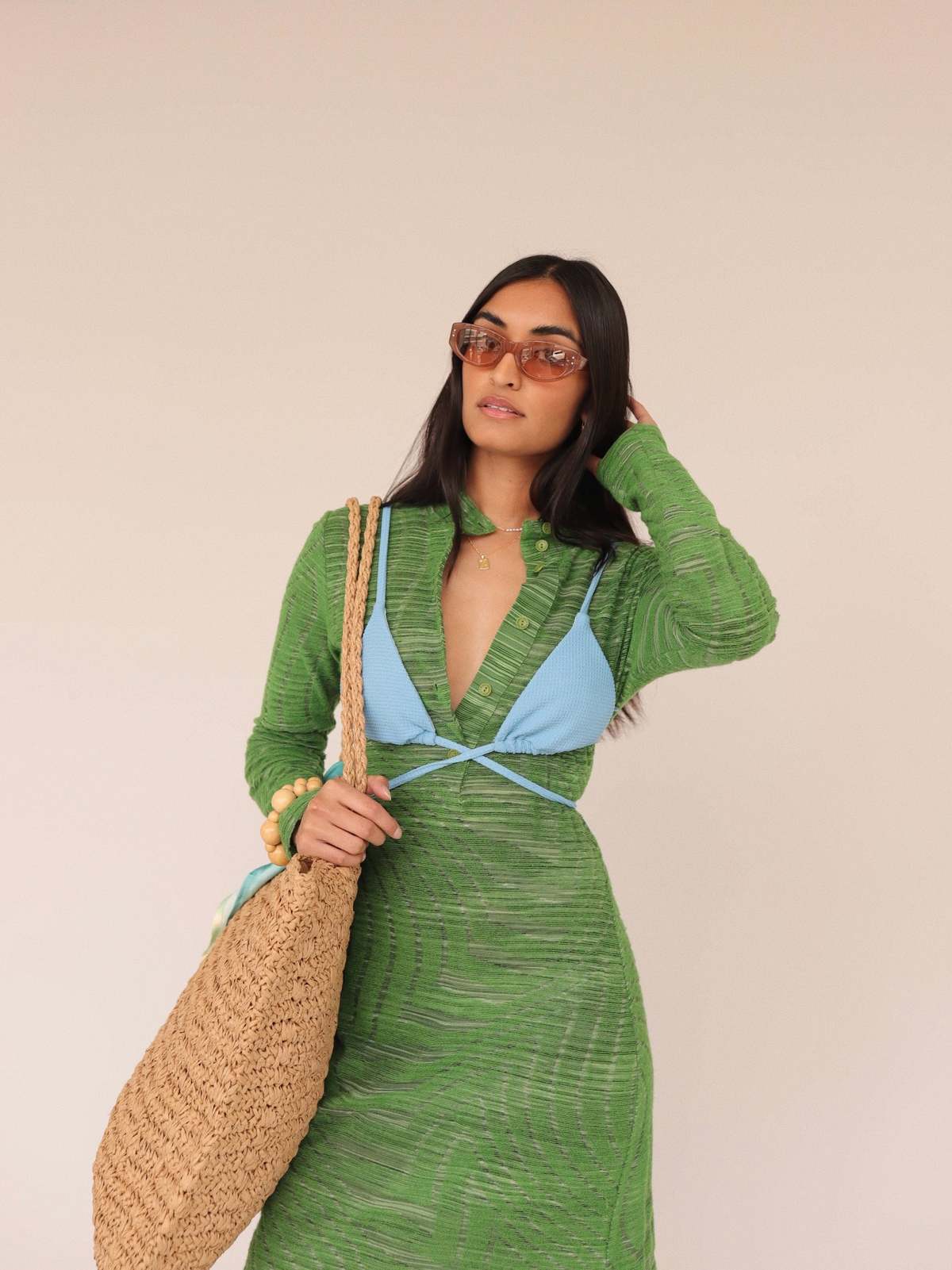 Keilah Jadlow Vintage Missoni Dress - Green | Garmentory