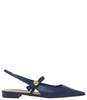 Roberto Festa Denim Leather Slingback Flat - Denim - Thumbnail 1