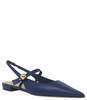 Roberto Festa Denim Leather Slingback Flat - Denim - Thumbnail 2