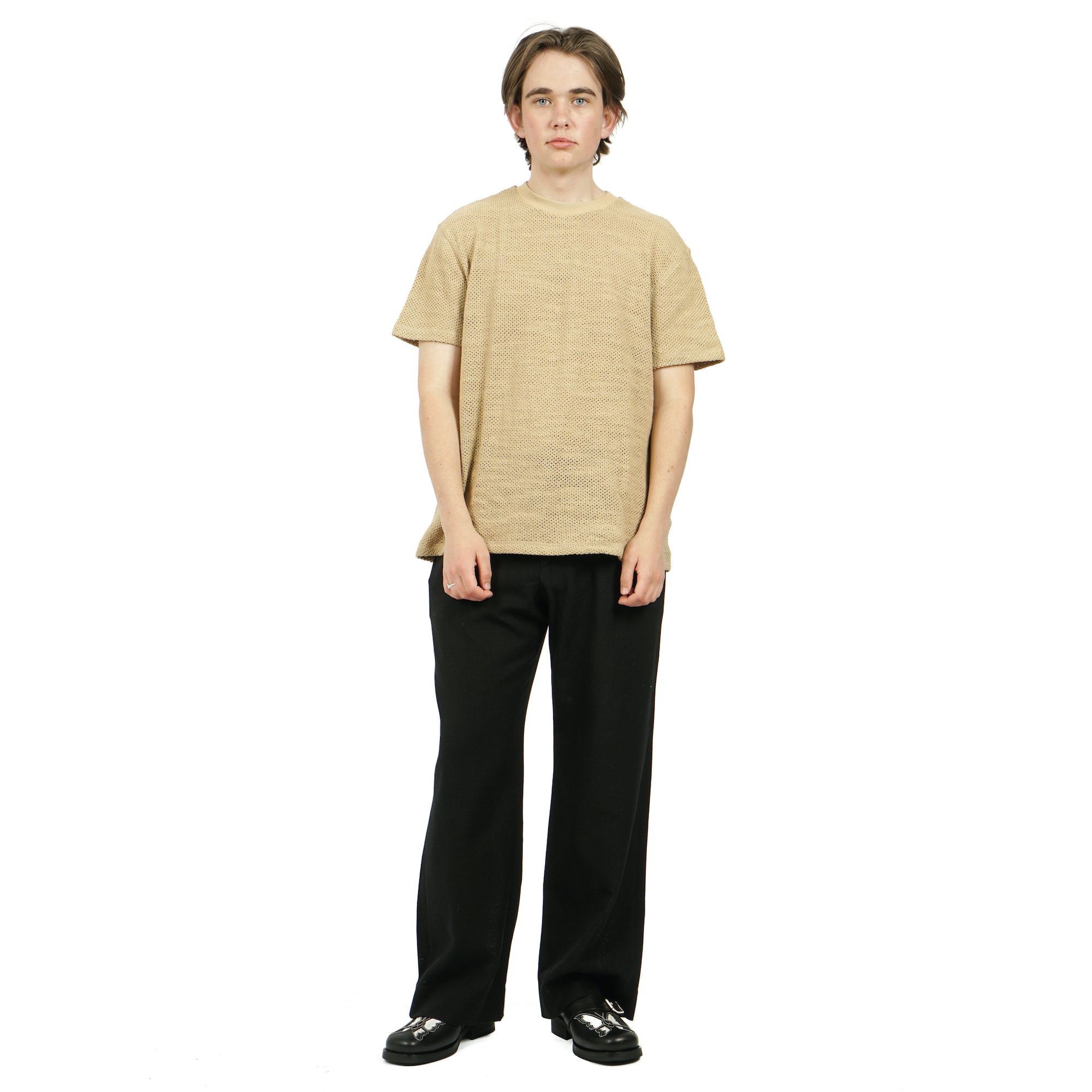Our Legacy BOX T SHIRT - BEIGE ROPE WEAVE | Garmentory