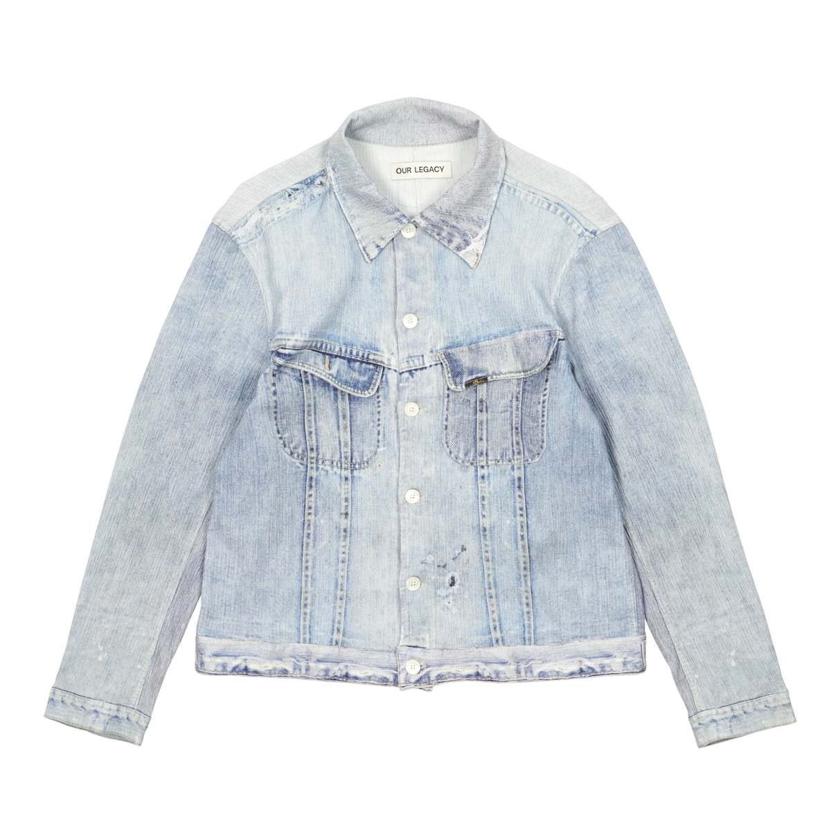 Our Legacy REBIRTH PLEATED SHIRT DIGITAL RODEO PRINT Jacket - Blue