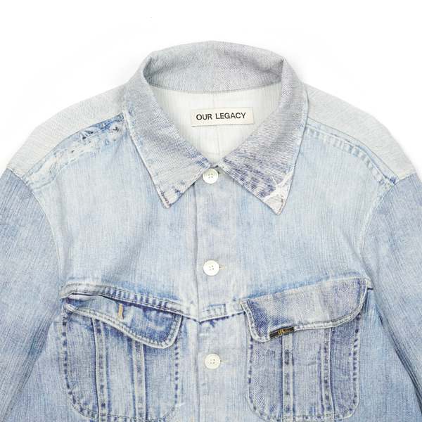 Our Legacy REBIRTH PLEATED SHIRT DIGITAL RODEO PRINT Jacket - Blue