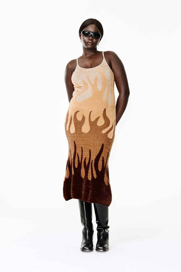 House of Sunny HOTEL CALIFORNIA HOCKNEY DRESS - CHOCOLATE HONEY | Garmentory
