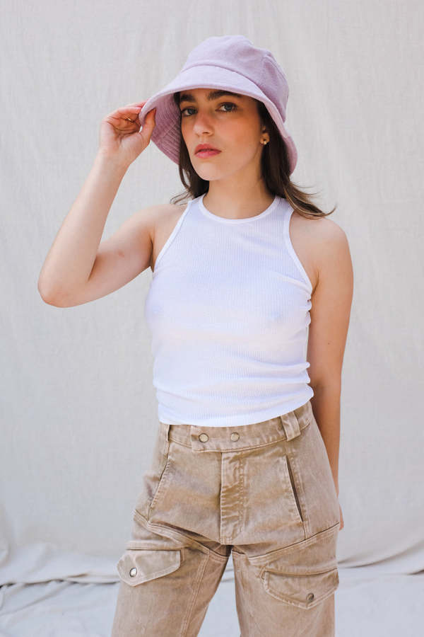 Lack of Color WAVE BUCKET HAT - LAVENDER TERRY | Garmentory display picture 2