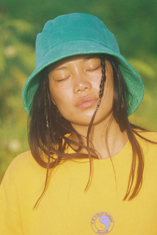 Lack of Color イエローバケットハット S/M Lack Of Color Wave Bucket Hat - Emerald Green | Garmentory