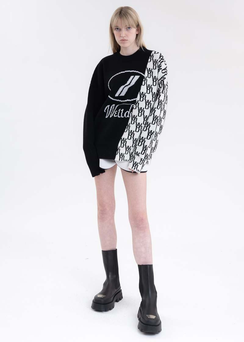 【WE11DONE】WD1 GRAPHIC LOGO SWEATER ニット WE11DONE】WD1 GRAPHIC LOGO SWEATER ニット 【公式通販】