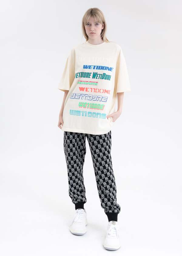 WE11DONE MULTI LOGO T SHIRT - IVORY | Garmentory
