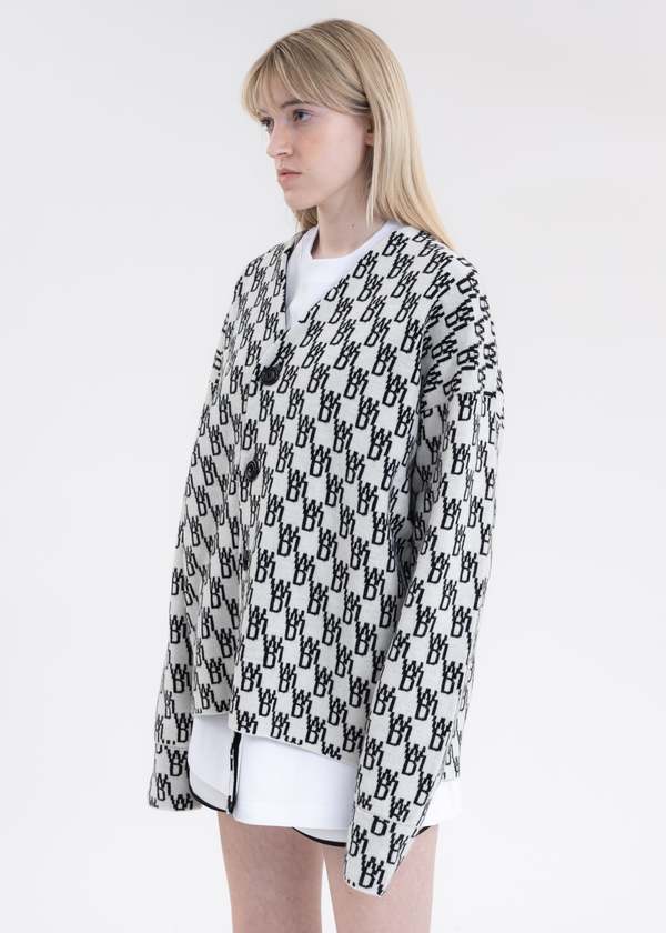 we11done カーディガン We11done Black WD1 Jacquared Cardigan | UJNG