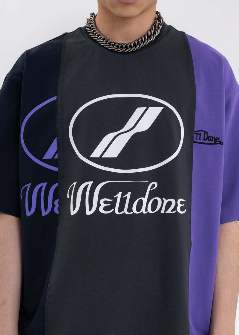 【WE11DONE】 Wappen Logo T-Shirt (3 Colors) We11done White Remake 3 Panel Reflective Logo T-Shirt | UJNG