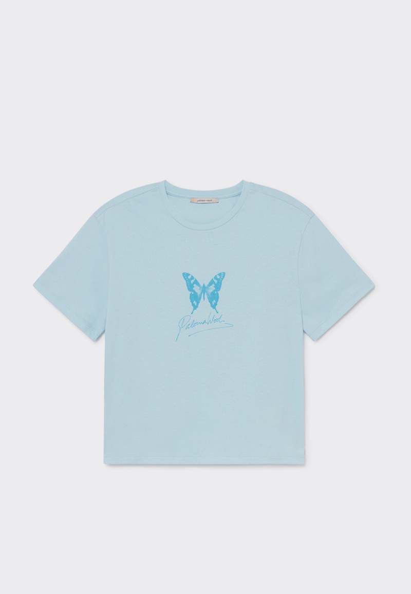 Paloma Wool Souvenir Mariposa T-Shirt - Soft Blue | Garmentory