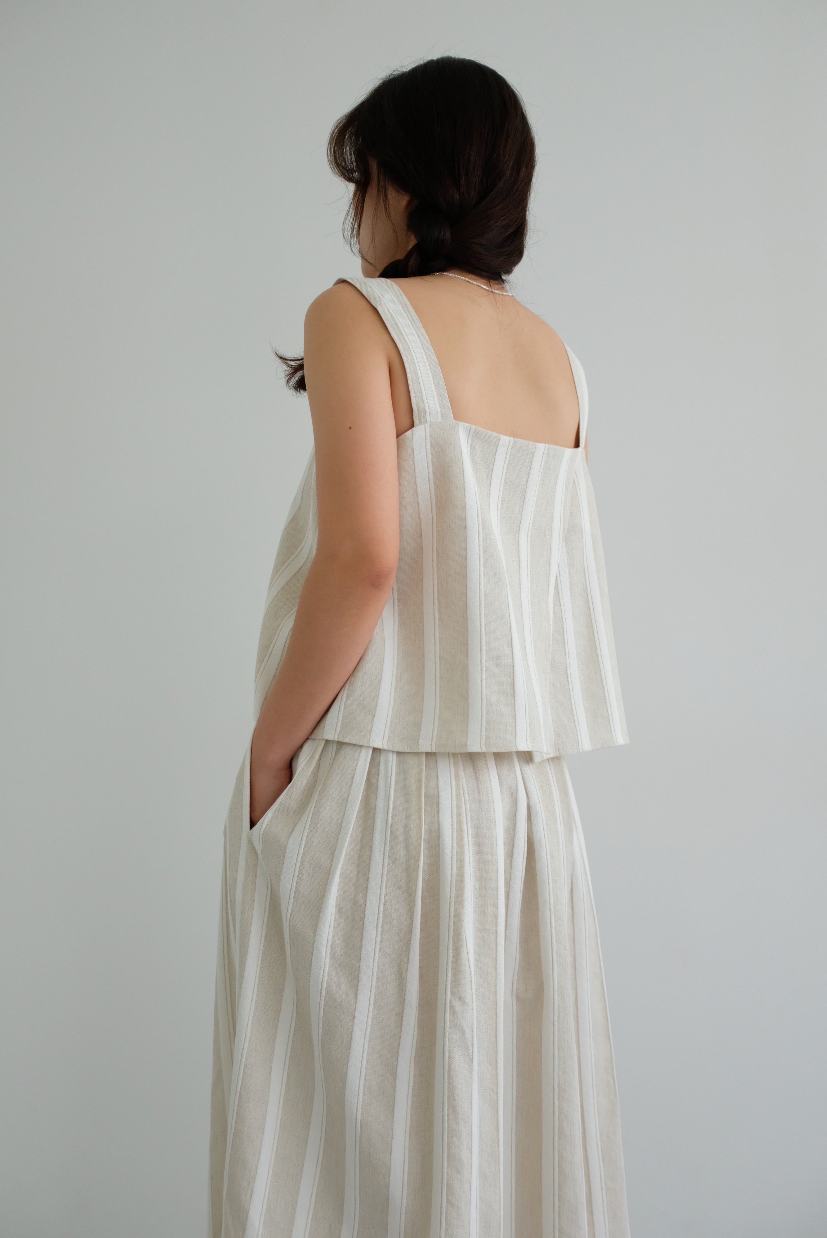 BAIE OUD Olivia Linen Top - Stripe 