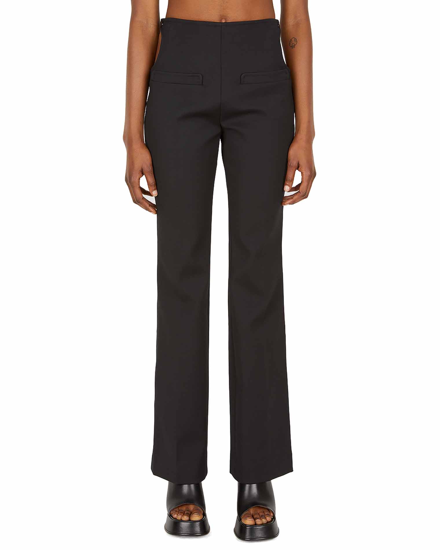 Courrèges Pants with Cut Out Detail - Black | Garmentory