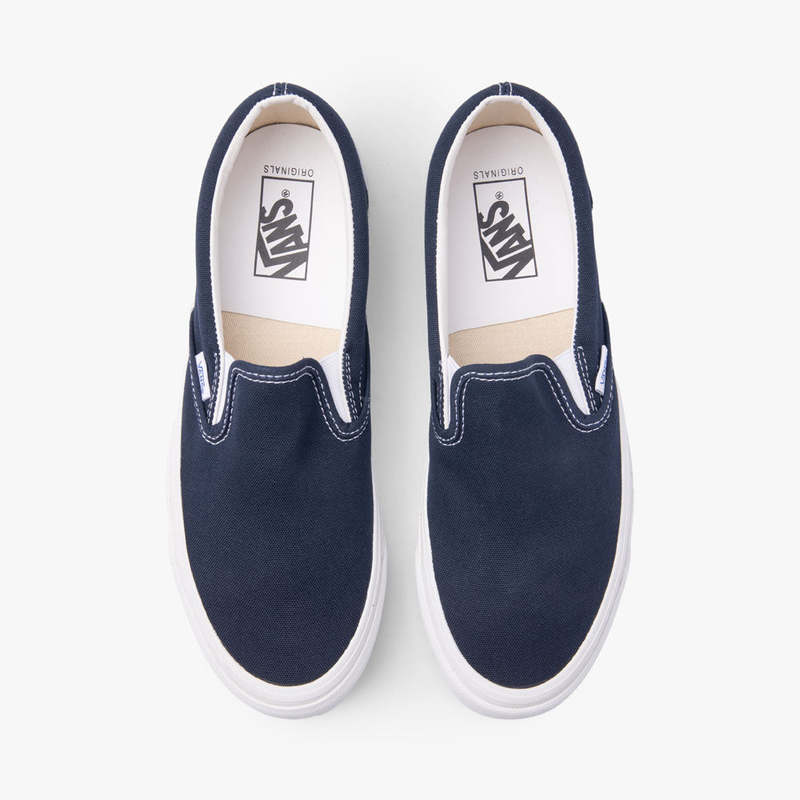 Vans Vault OG Classic Slip-On LX Navy Garmentory