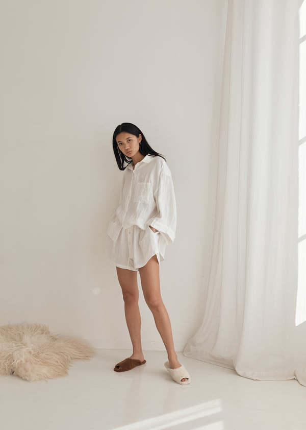 【関税込み】Deiji Studios オフホワイト The 03 パジャマセット Deiji Studios The 03 Sleepwear Set | Garmentory