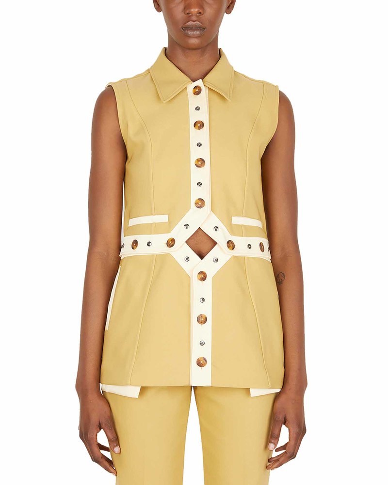 Kiko Kostadinov Sleeveless with Cut-Out Detail Jacket