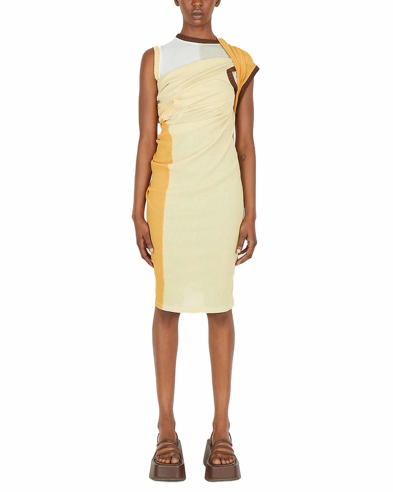 Kiko Kostadinov Airlie Wrap Dress - ORANGE | Garmentory
