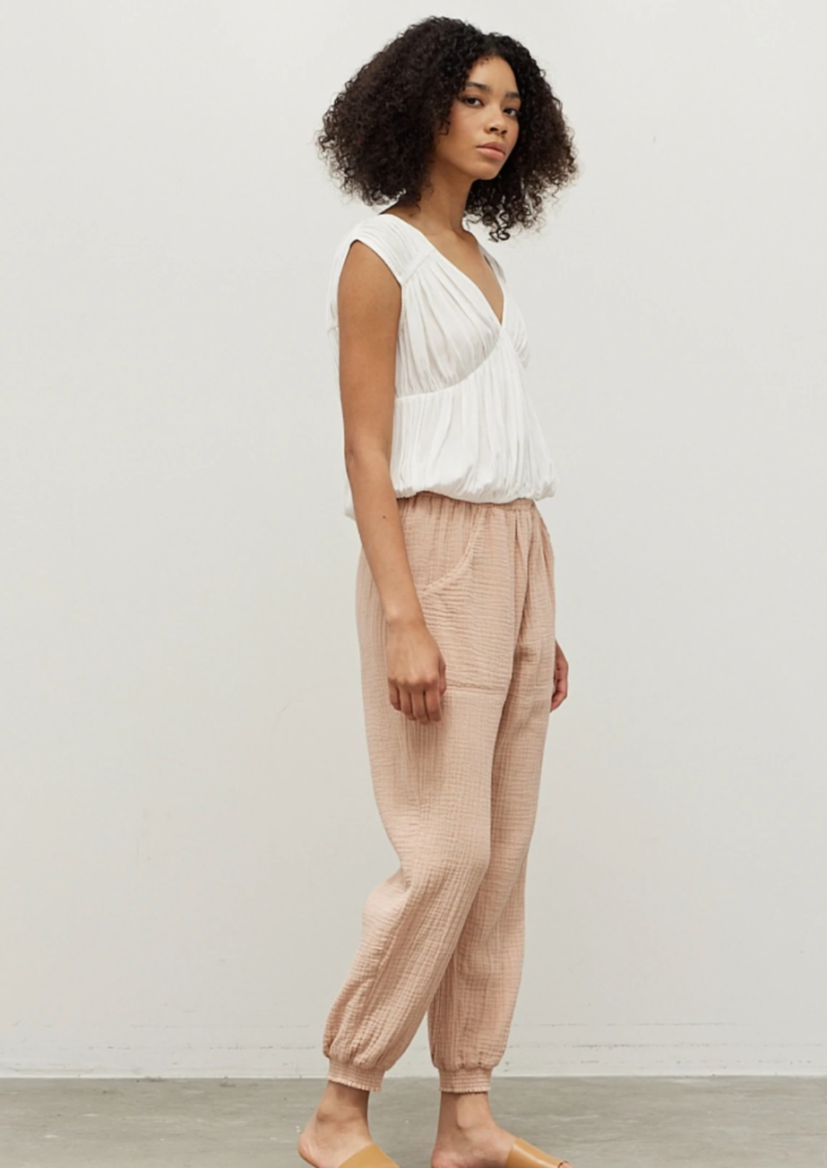 Grade \u0026 Gather Cotton Gauze Jogger 
