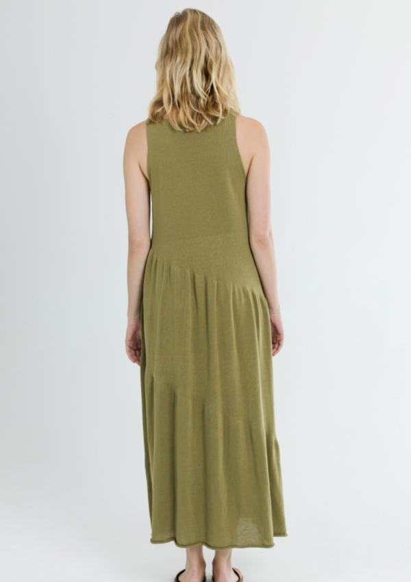 slim fit dress slacks Mod Squad Green Maxi Dress – KarlaCola