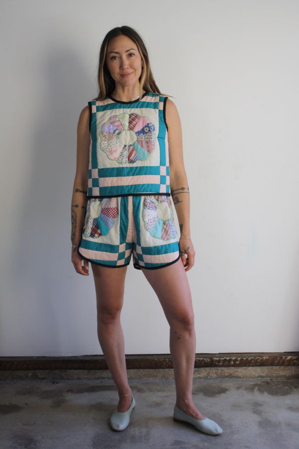 Carleen OOAK  Quilt Shell - S