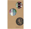 British Colour Standard Mixed Color Striped Eco Dinner Candles - Thumbnail 3