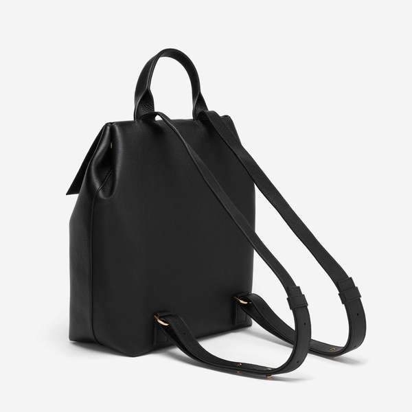 DeMellier large leather backpack. DeMellier Amsterdam Backpack - Black | Garmentory main image 3