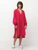 Hache Caftan Dress - Red/White - Thumbnail 1