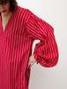 Hache Caftan Dress - Red/White - Thumbnail 3