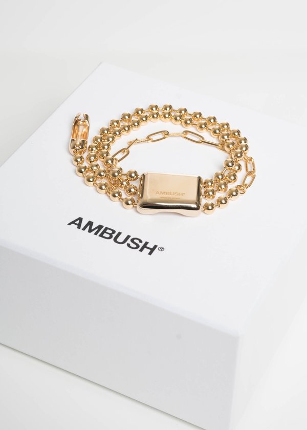 Ambush Gold Triple Ball Chain Bracelet | Garmentory