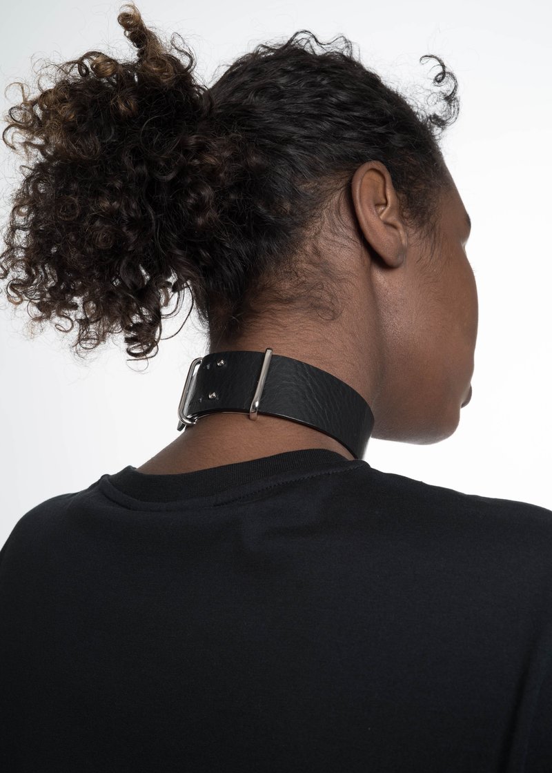 Ambush Silver Ring Leather Choker | Garmentory