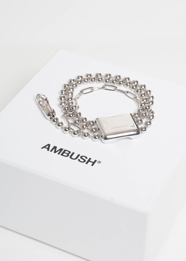 Ambush Silver Triple Ball Chain Bracelet | Garmentory