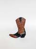 Vintage Melissa Two Tone Embellished Western Boots - Brown - Thumbnail 1
