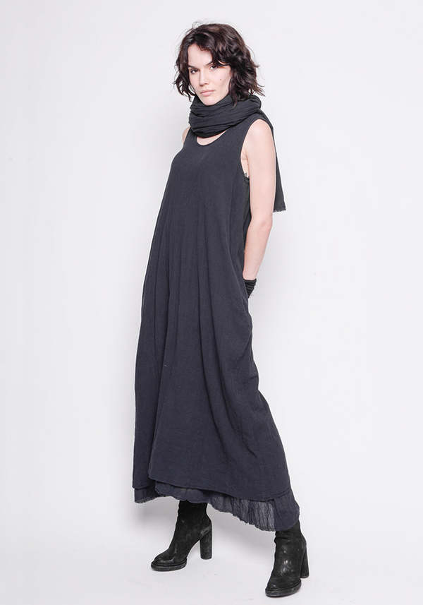 BLACK by K\u0026M Layered Cotton Gauze Dress 