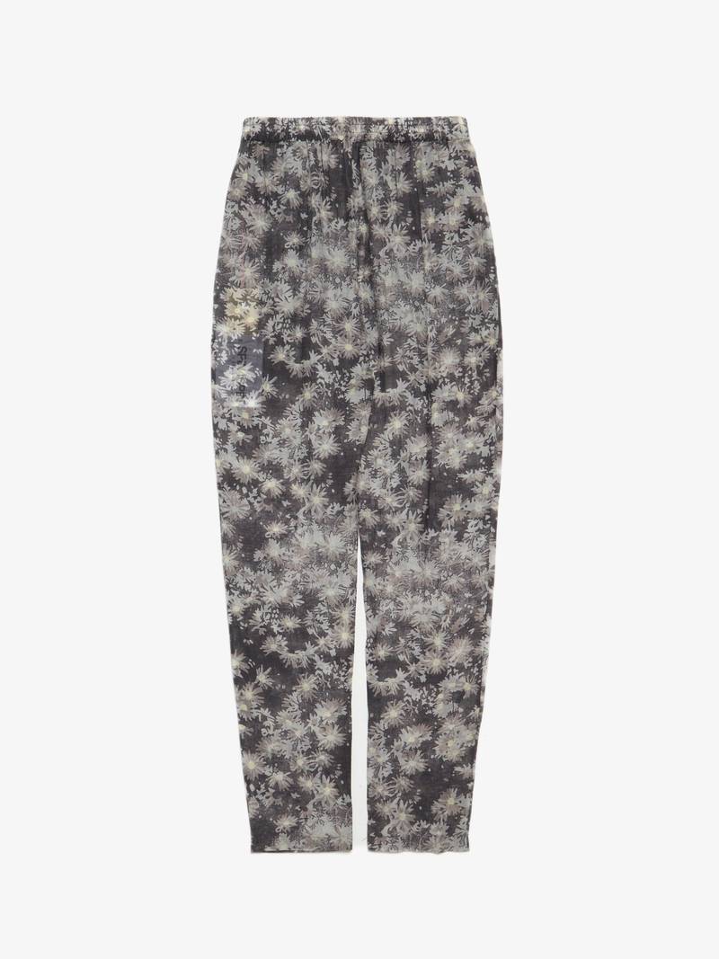 Stella Mccartney Cotton Silk Pants - Gray Floral Print