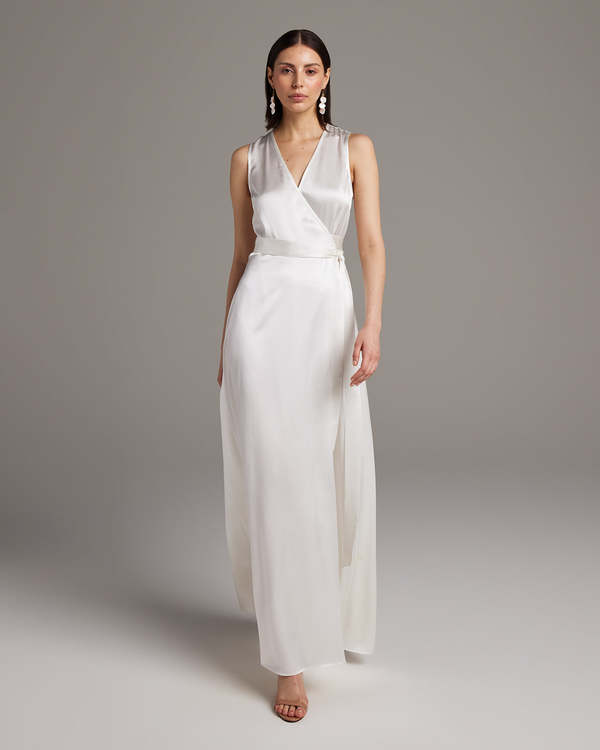 VOZ Bridal Frontward Wrap Dress