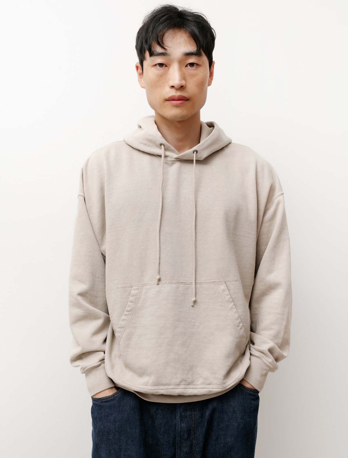 Evan Kinori Organic Cotton Hemp Hooded Sweatshirt - Bone | Garmentory