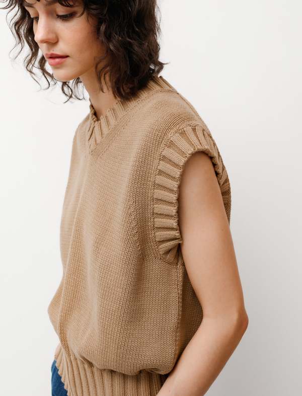 Studio Nicholson Marit Cotton Knit - Biscuit