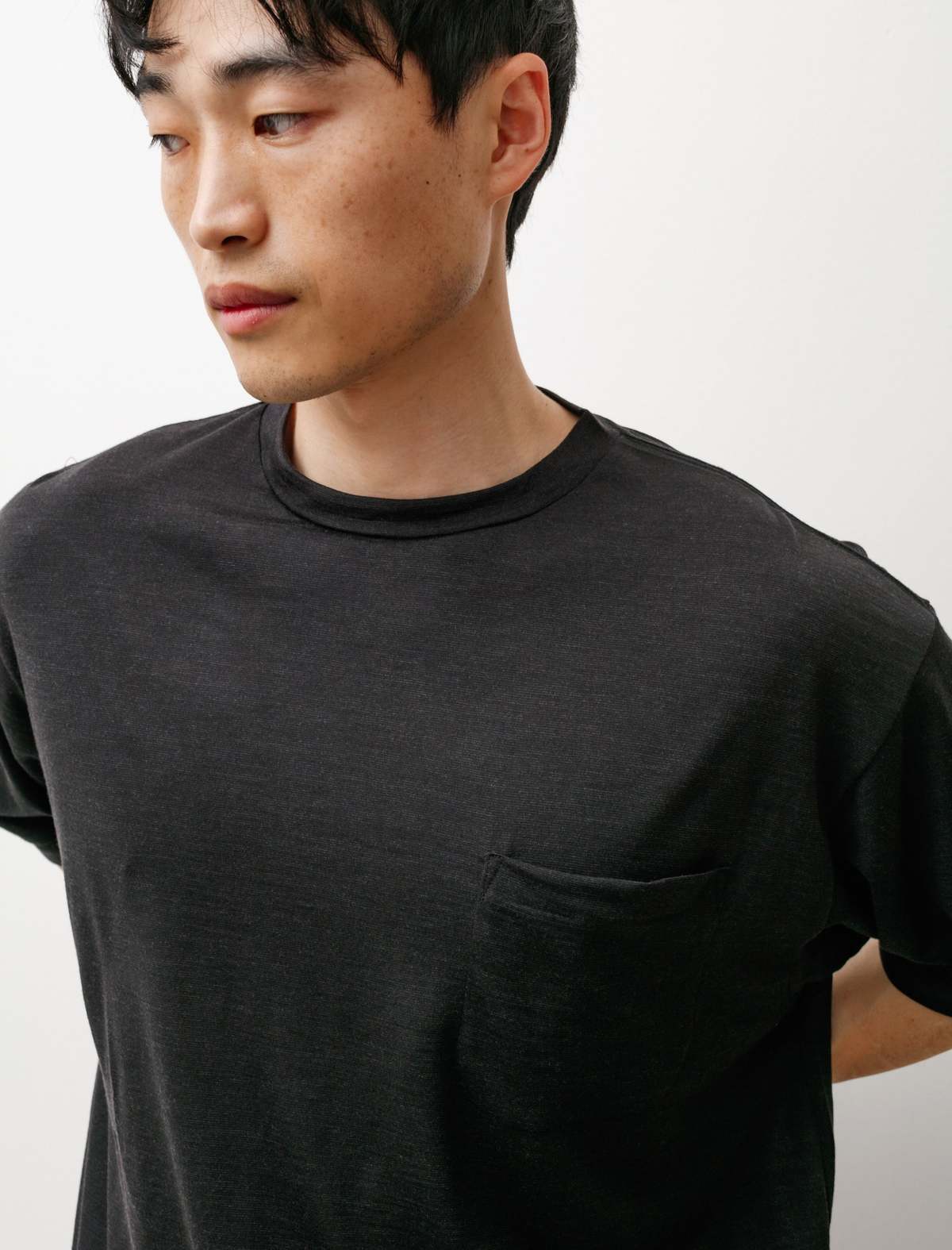 Comoli Wool S/S T-Shirt - Charcoal | Garmentory