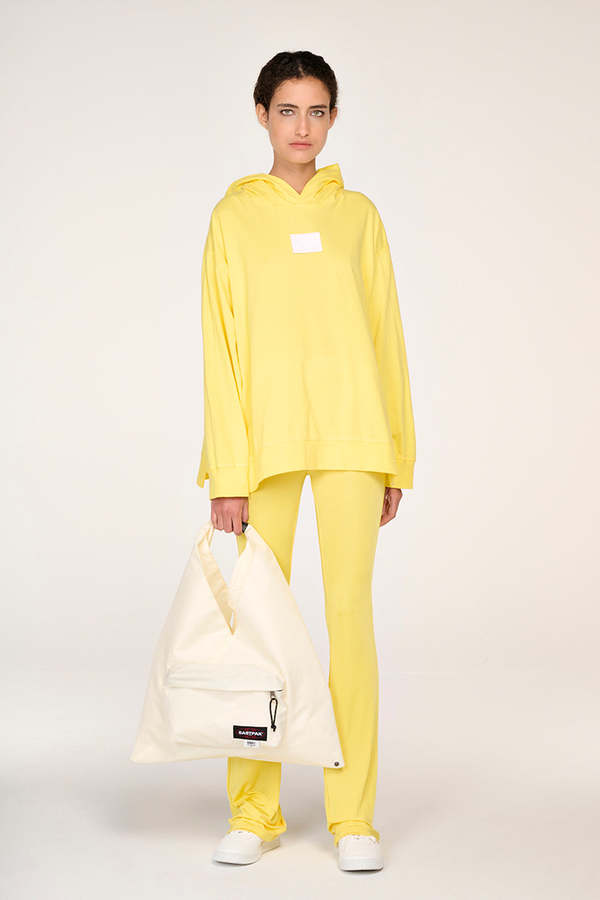 MM6 パーカー フーディー イエロー Lサイズ MM6 MAISON MARGIELA Logo 