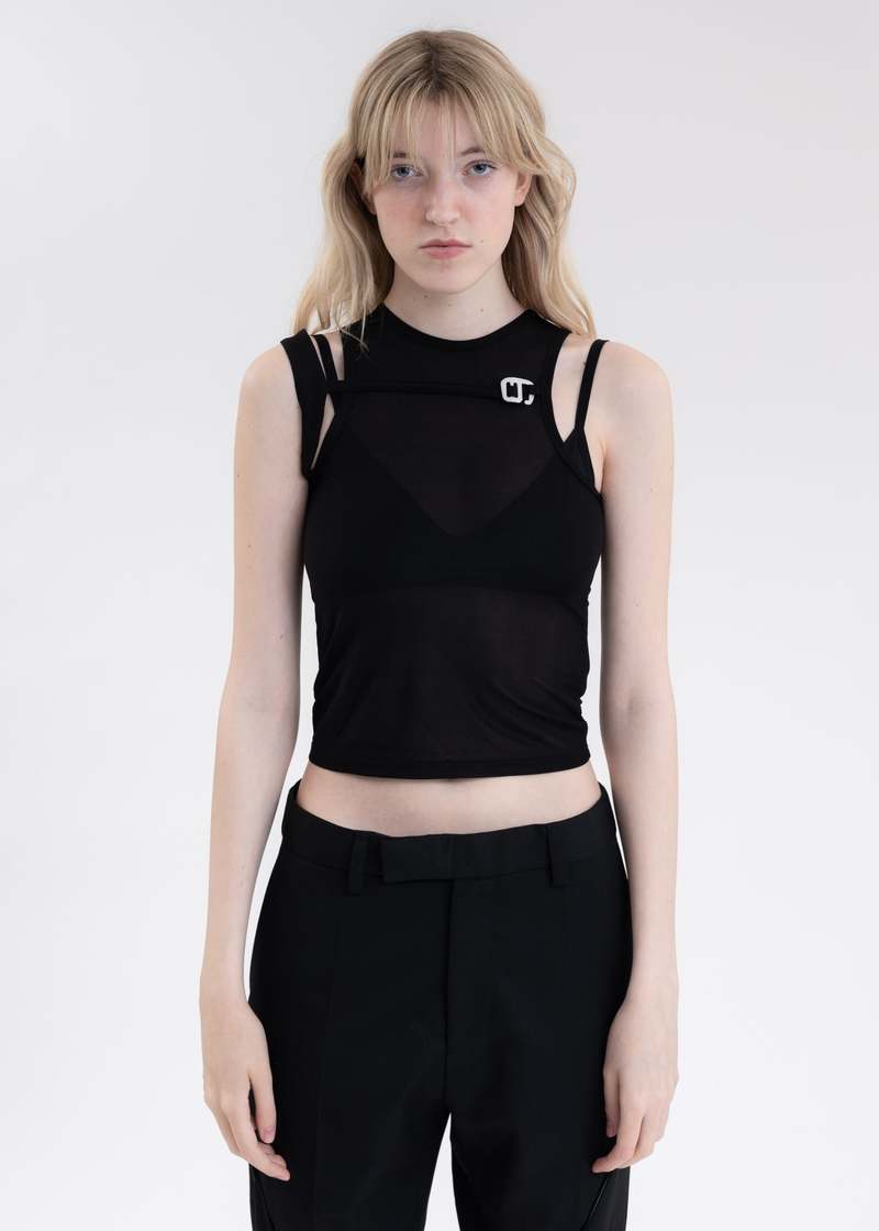 Heliot Emil GREGARIA TANK TOP - Black | Garmentory