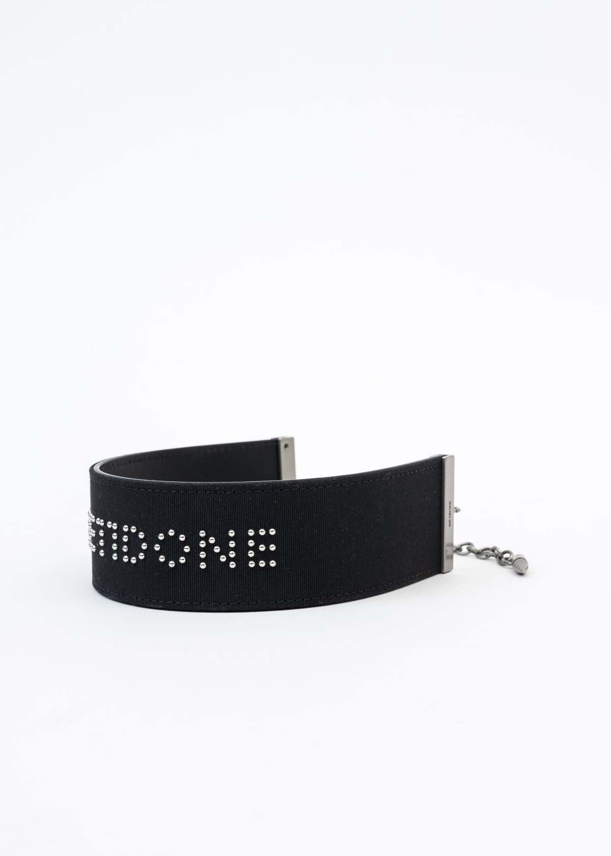WE11DONE LOGO STRAP LARGE CHOKER - BLACK | Garmentory