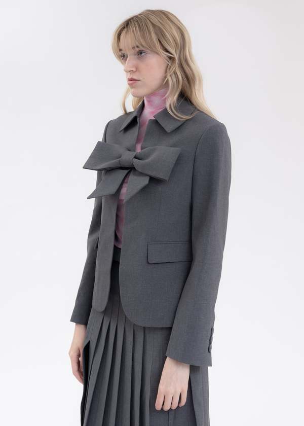 Shushu/Tong Bow Suit Jacket - Grey | Garmentory