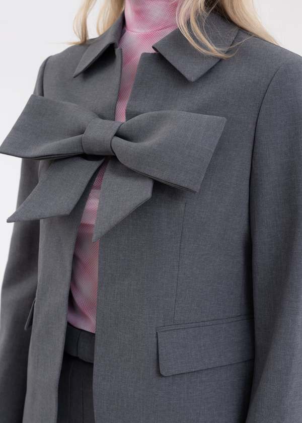Shushu/Tong Bow Suit Jacket - Grey | Garmentory