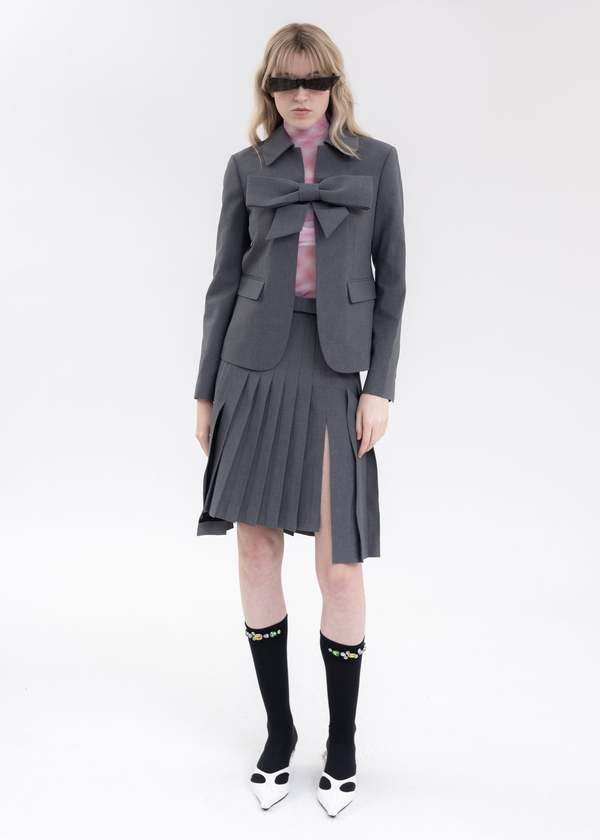 Shushu/Tong Bow Suit Jacket - Grey | Garmentory