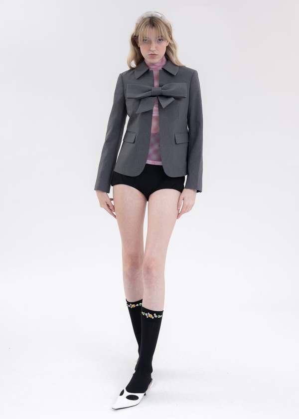 Shushu/Tong Bow Suit Jacket - Grey | Garmentory
