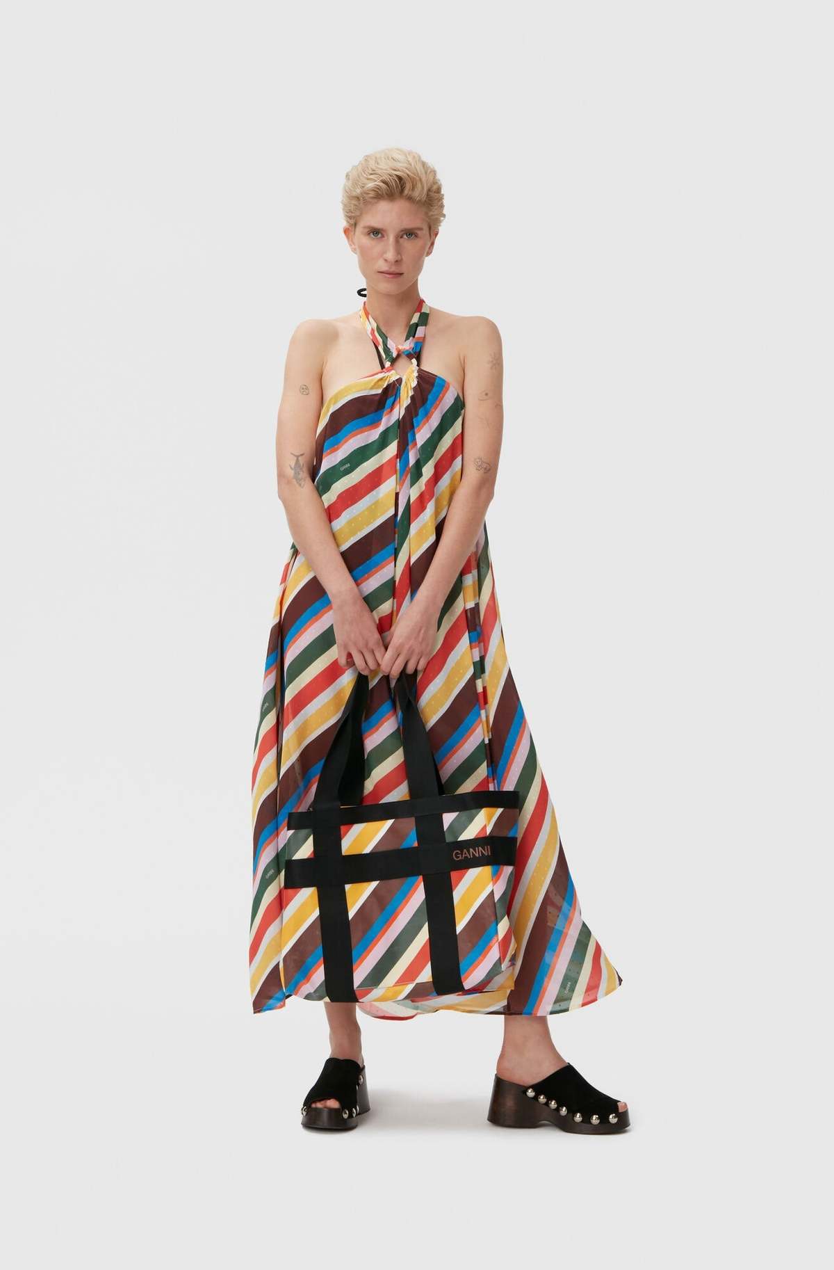 Ganni Halter Dress - Multicolor | Garmentory