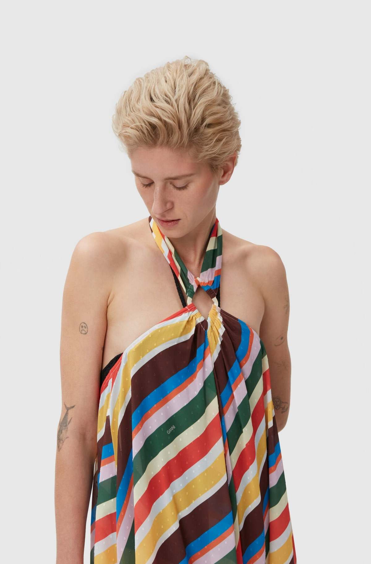 Ganni Halter Dress - Multicolor | Garmentory