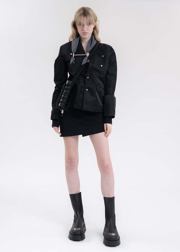 Heliot Emil ANAGENESIS TECHNICAL Combo Blazer - Black | Garmentory