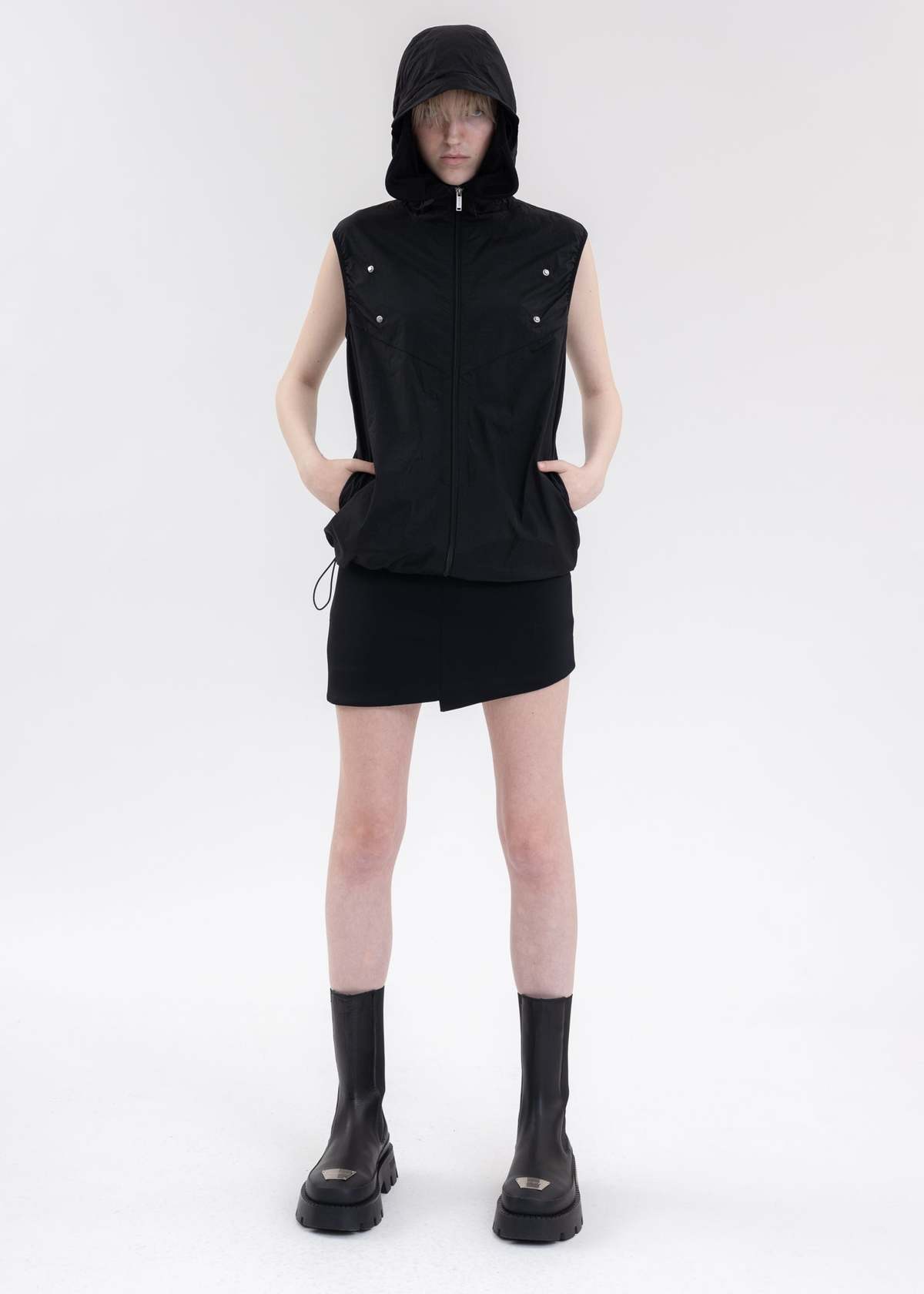Heliot Emil ANAGENESIS TECHNICAL Combo Blazer - Black | Garmentory