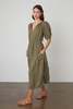 Velvet by Graham & Spencer Whitney Woven Linen Dress - Elm - Thumbnail 5